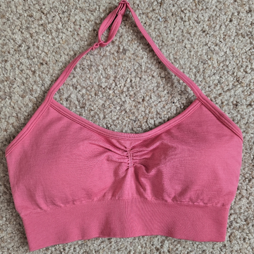 NWOT Lazuli Label Halter Bra - Raspberry Sorbet size XS - Picture 2 of 4